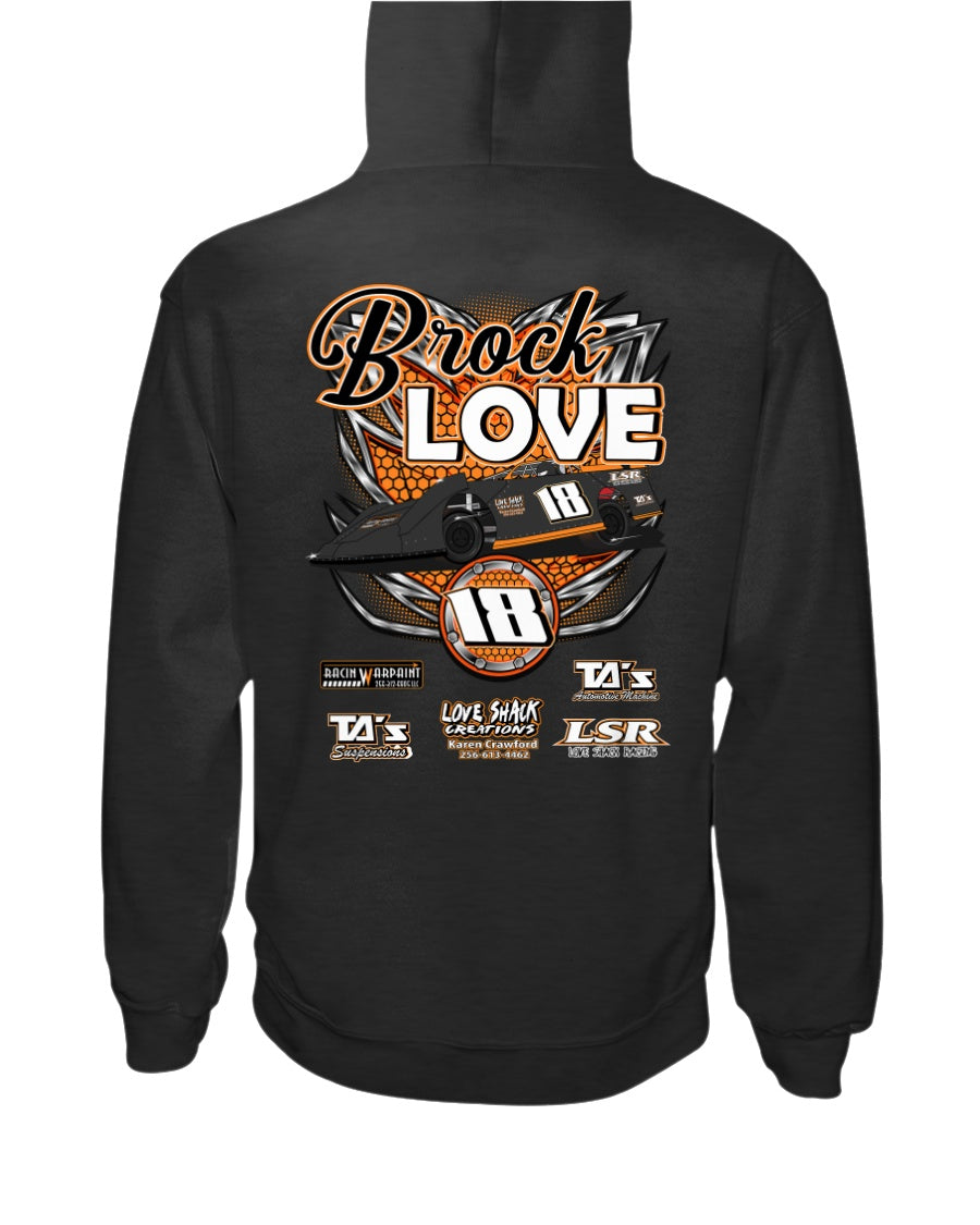 Brock Love 2020 Hoodie - Red Bomb Graphics - Custom Dirt Racing Shirts