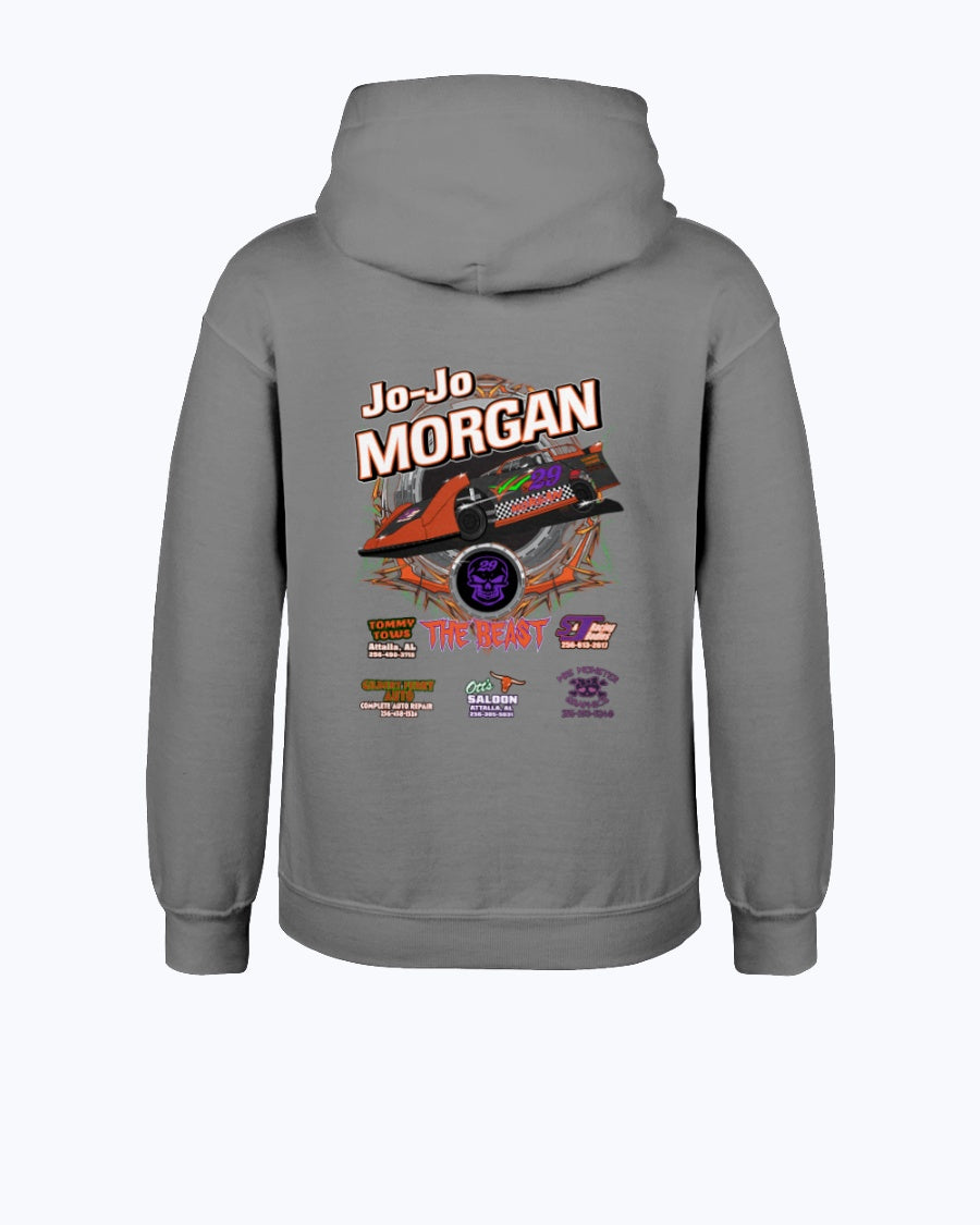 Jo-Jo Morgan 2020 Youth Hoodie - Red Bomb Graphics - Custom Dirt Racing Shirts