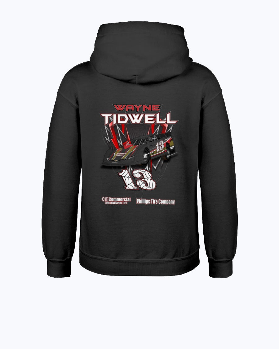 Wayne Tidwell 2020 Youth Hoodie - Red Bomb Graphics - Custom Dirt Racing Shirts