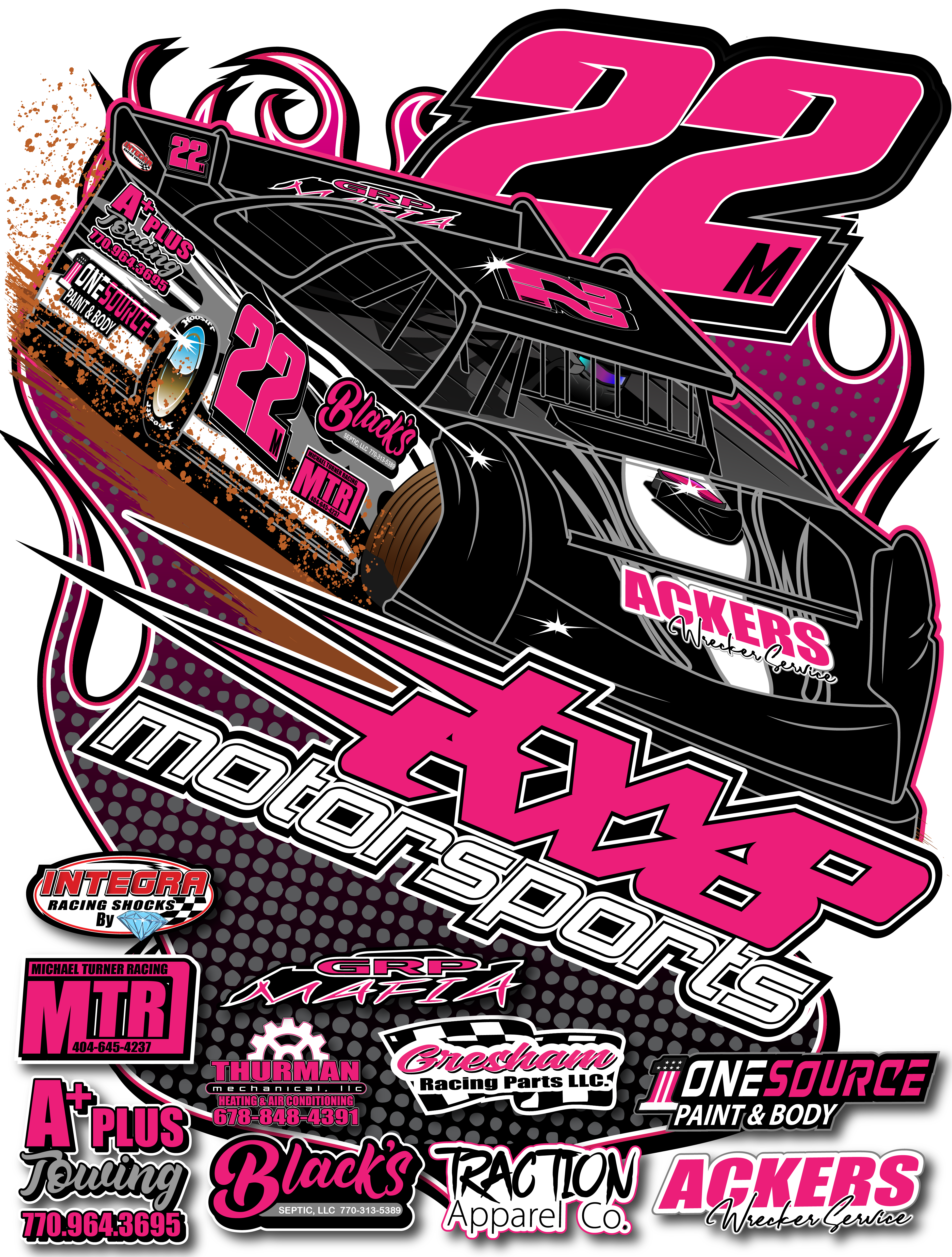 Two Two Racing Two Two Motorsports 2023 – Red Bomb Graphics