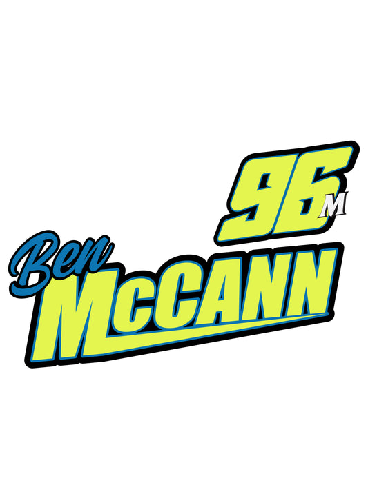 Ben McCann Water Bottle - Red Bomb Graphics - Custom Dirt Racing Shirts